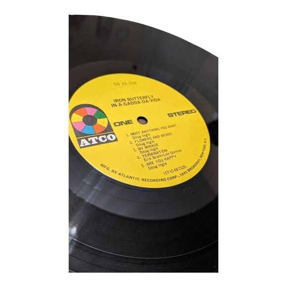 Vtg 1968 Iron Butterfly In A‎ Gadda Da Vida Album LP Vinyl Record ATCO SD 33-250 - Picture 5 of 5